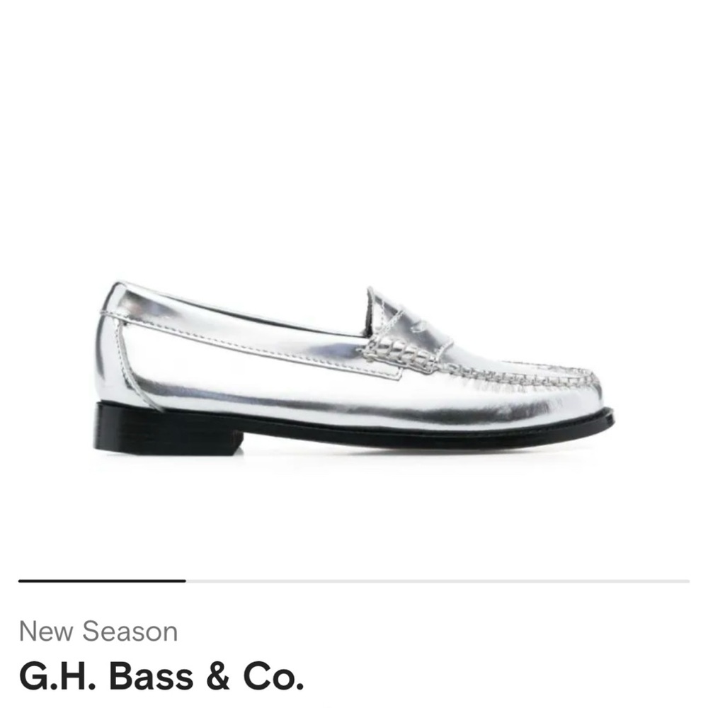 Weejuns RE/DONE Silver Flat Loafers